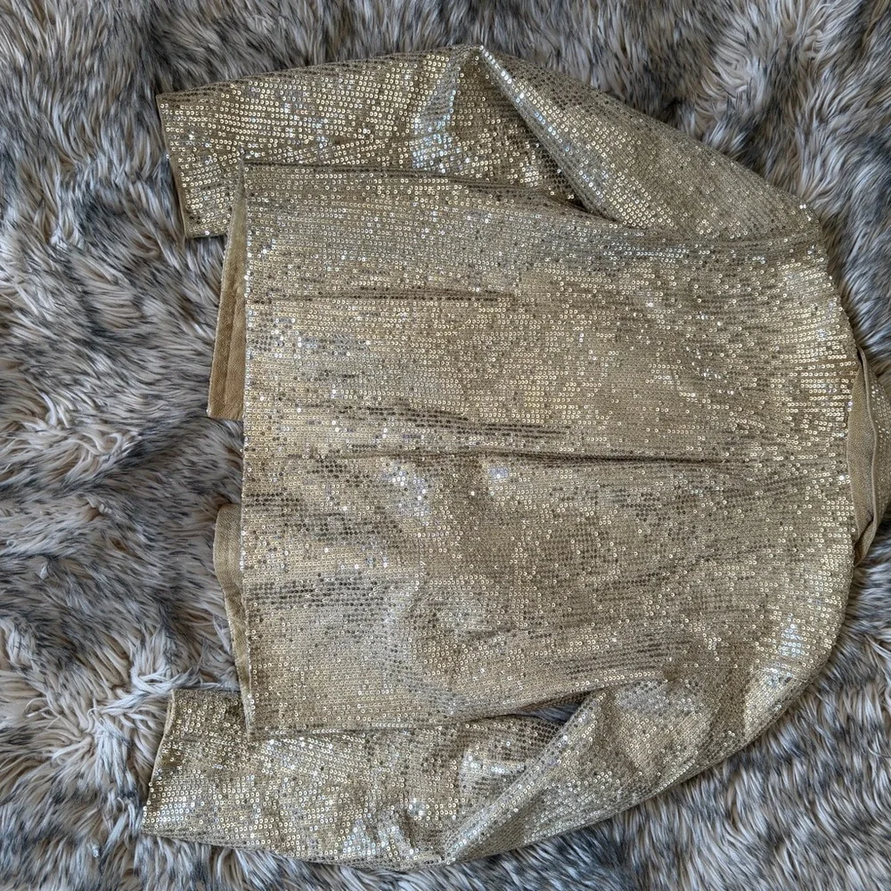 Christian Dior Women's Gold Sequin Blazer